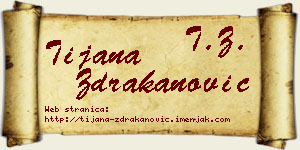 Tijana Ždrakanović vizit kartica